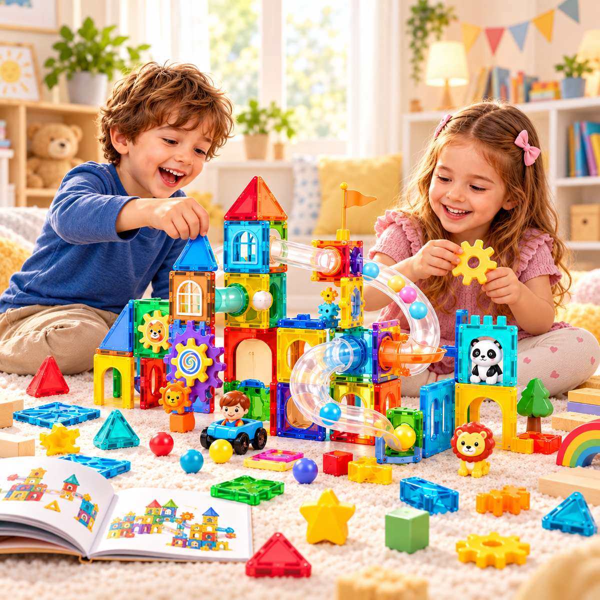 🧸✨ ZEEPLEN® WonderPlay Pro Interaktív Gyermekjáték Szett – Prémium Fejlesztő Játék Kreatív Építéssel, Színes Tevékenységekkel, Képzeletbeli Játékkal, Tartós Kialakítással és Vidám Tanulási Élményekkel Fiúknak és Lányoknak 🌟