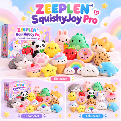 🧸✨ ZEEPLEN® SquishyJoy Pro Érzékszervi Játékkészlet – Puha Többformás Nyomkodós Játékok Aranyos Figurákkal, Kreatív Szenzoros Szórakozás és Vidám Kézműves Játék Gyerekeknek 🌟