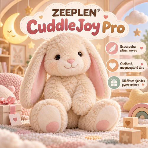 🧸✨ ZEEPLEN® CuddleJoy Pro Puha Plüss Állatka – Aranyos Interaktív Szőrös Játék Gyerekeknek, Ölelhető Babalapító Barát, Nyugtató Szenzoros Élmény, Kreatív Szerepjáték és Vidám Mindennapi Szórakozás 🌟