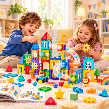 🧸✨ ZEEPLEN® WonderPlay Pro Interaktív Gyermekjáték Szett – Prémium Fejlesztő Játék Kreatív Építéssel, Színes Tevékenységekkel, Képzeletbeli Játékkal, Tartós Kialakítással és Vidám Tanulási Élményekkel Fiúknak és Lányoknak 🌟