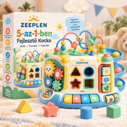 🧸✨ ZEEPLEN® WonderPlay Pro Interaktív Gyermekjáték Szett – Prémium Fejlesztő Játék Színes Tevékenységekkel, Kreatív Játékkal, Interaktív Funkciókkal, Tartós Gyermekbarát Kialakítással és Vidám Tanulási Élménnyel Fiúknak és Lányoknak 🌟